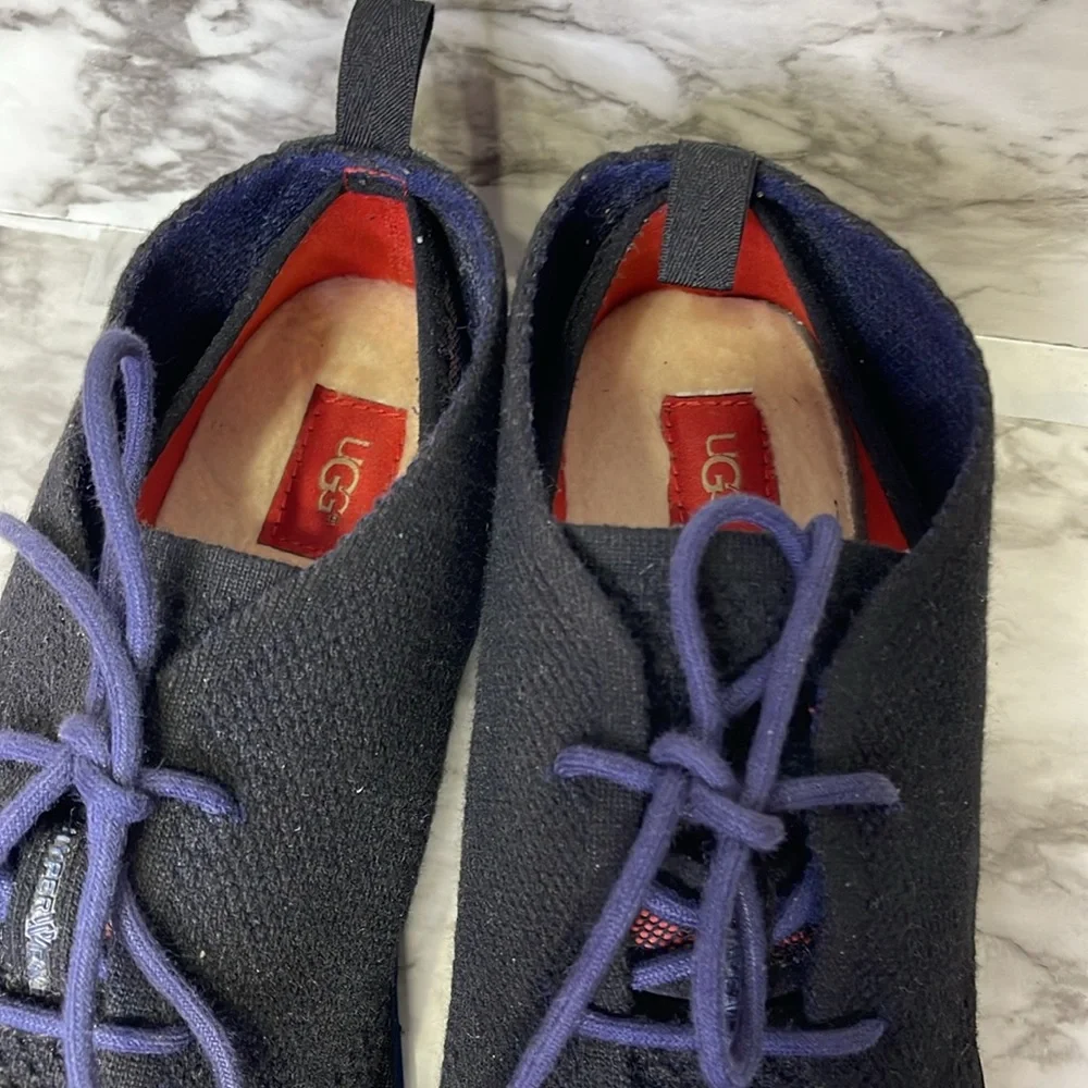 UGG MEN'S Navy Maksim HyperWeave Knitted Chukka Shoes Size 15 US